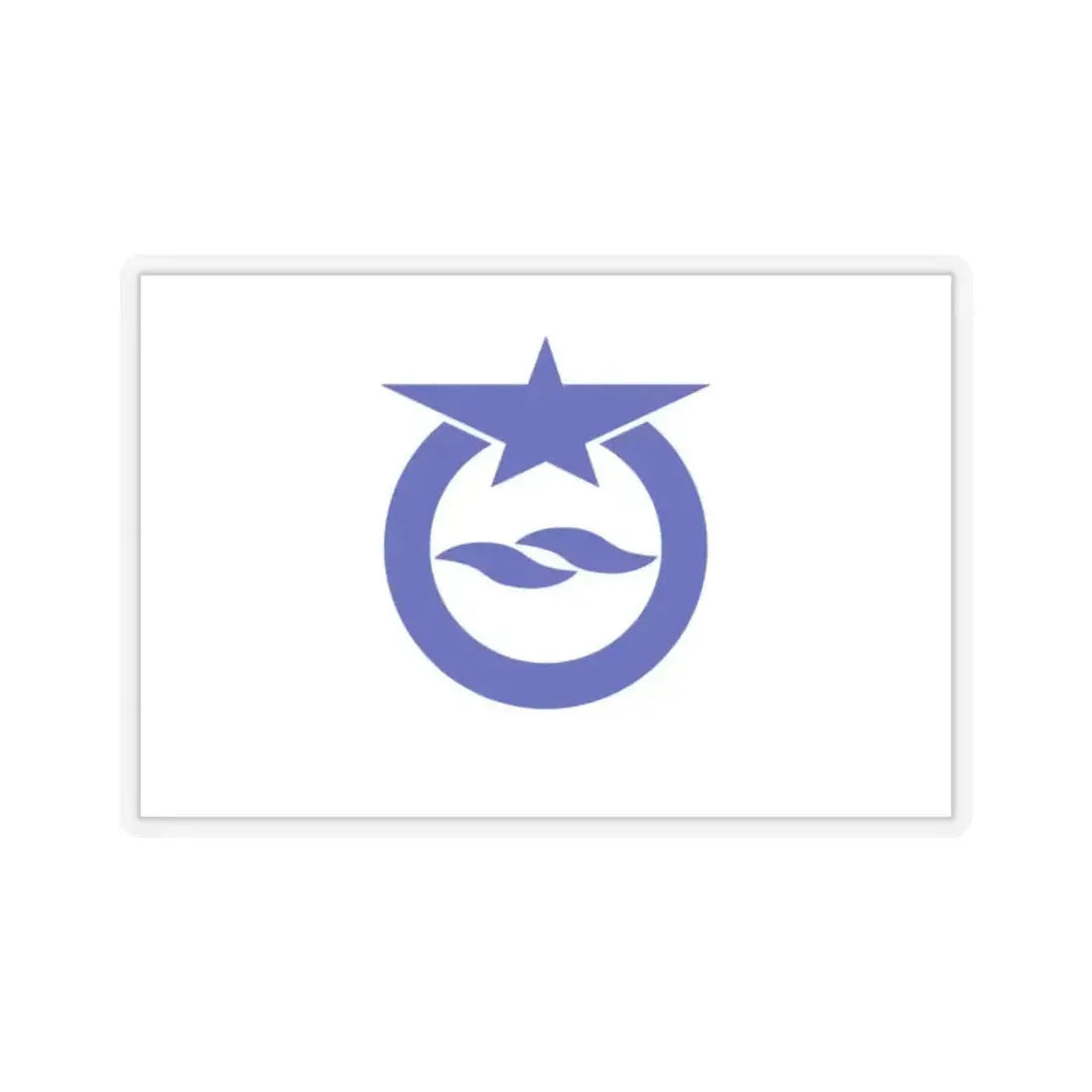 Flag of Otsu Shiga Japan - STICKER Vinyl Kiss-Cut Decal 2 Inch Transparent - The Sticker Space
