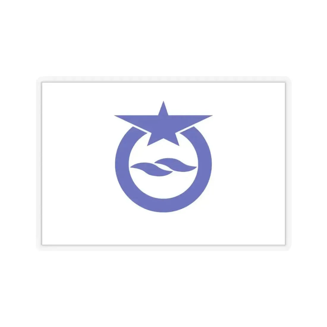 Flag of Otsu Shiga Japan - STICKER Vinyl Kiss-Cut Decal 3 Inch Transparent - The Sticker Space