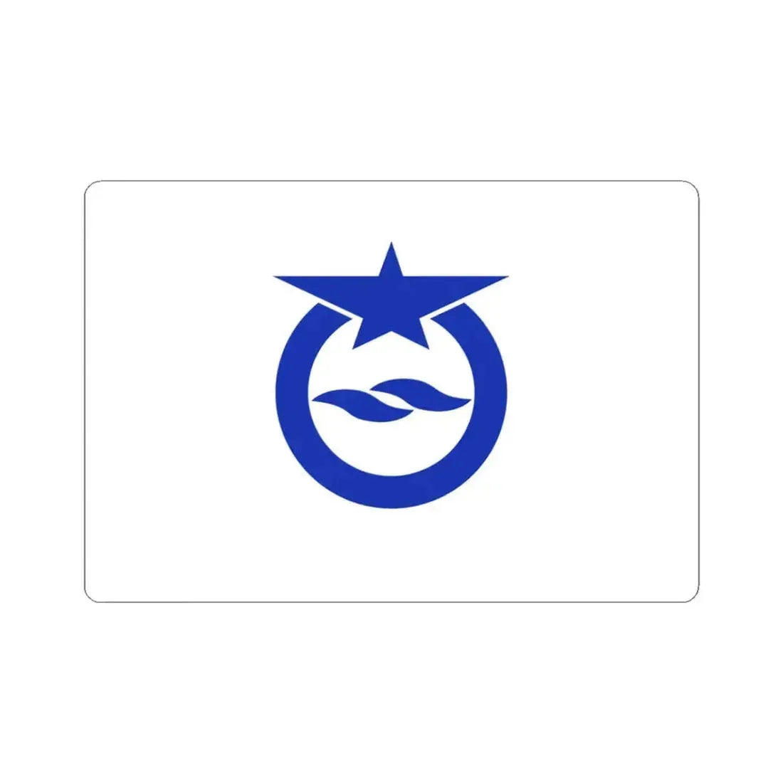 Flag of Otsu Shiga Japan - STICKER Vinyl Kiss-Cut Decal 3 Inch White - The Sticker Space