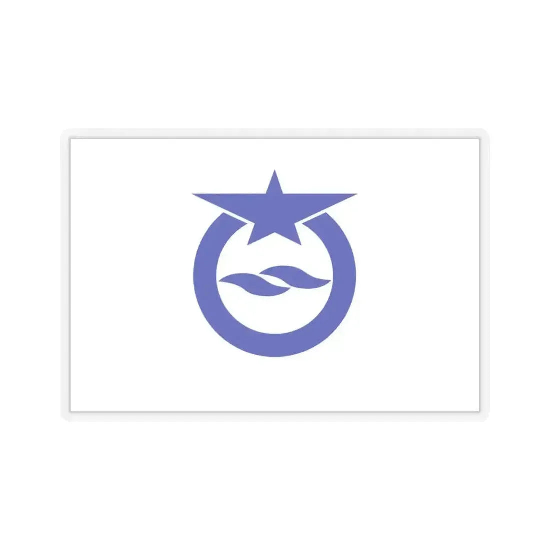 Flag of Otsu Shiga Japan - STICKER Vinyl Kiss-Cut Decal 4 Inch Transparent - The Sticker Space