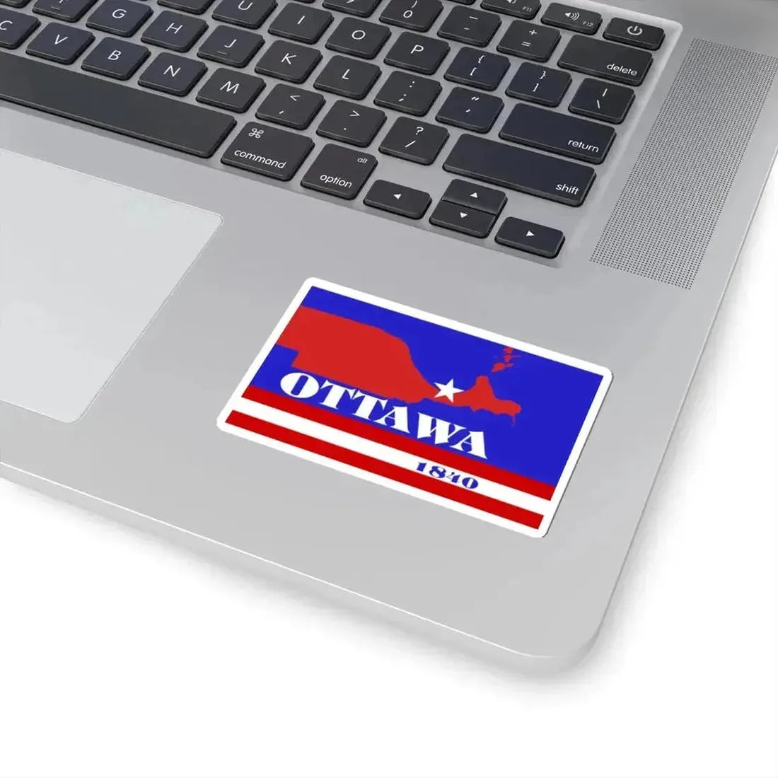 Flag of Ottawa County Ohio (United States) STICKER Vinyl Kiss-Cut Decal - The Sticker Space