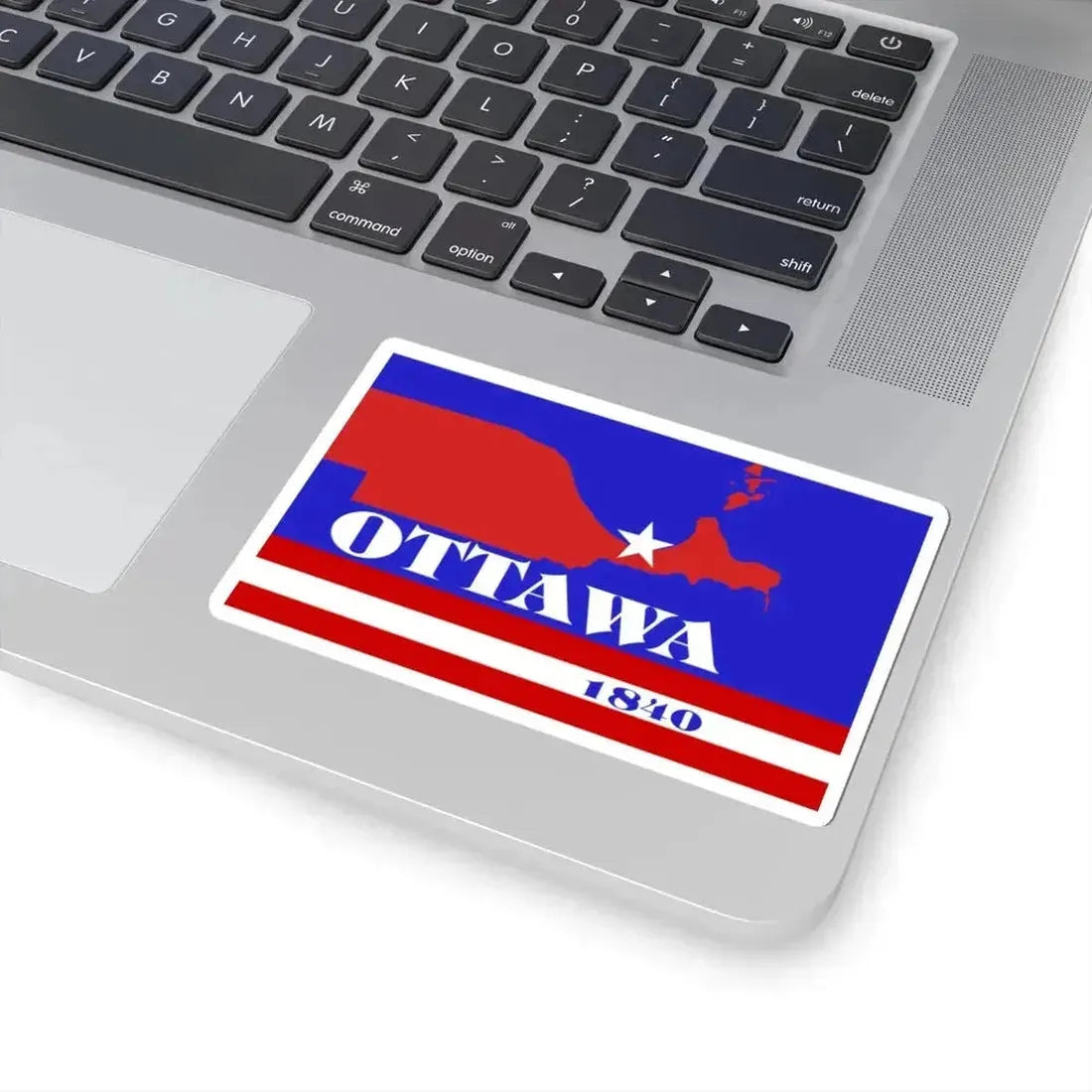 Flag of Ottawa County Ohio (United States) STICKER Vinyl Kiss-Cut Decal - The Sticker Space