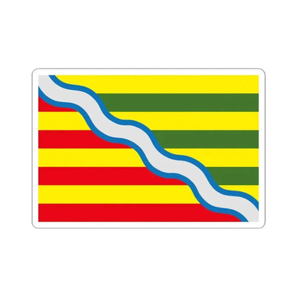 Flag of Oudsbergen Belgium (Belgium) STICKER Vinyl Kiss-Cut Decal 4 Inch White - The Sticker Space