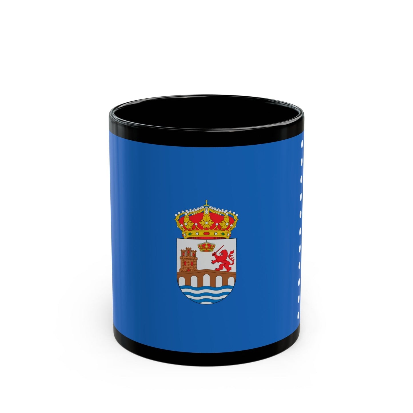 Flag of Ourense Spain - Black Coffee Mug-11oz-The Sticker Space