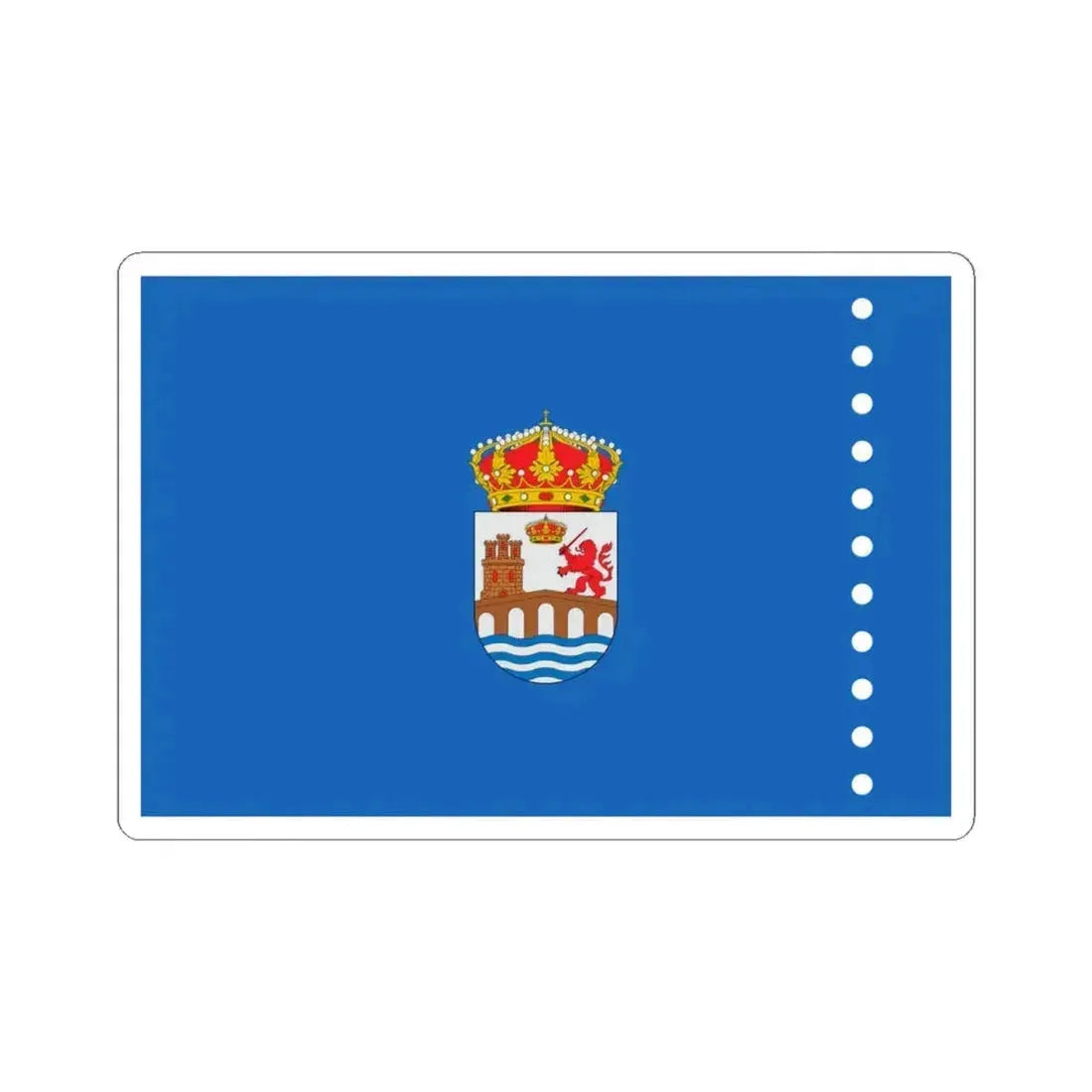 Flag of Ourense Spain - STICKER Vinyl Kiss-Cut Decal 4 Inch White - The Sticker Space