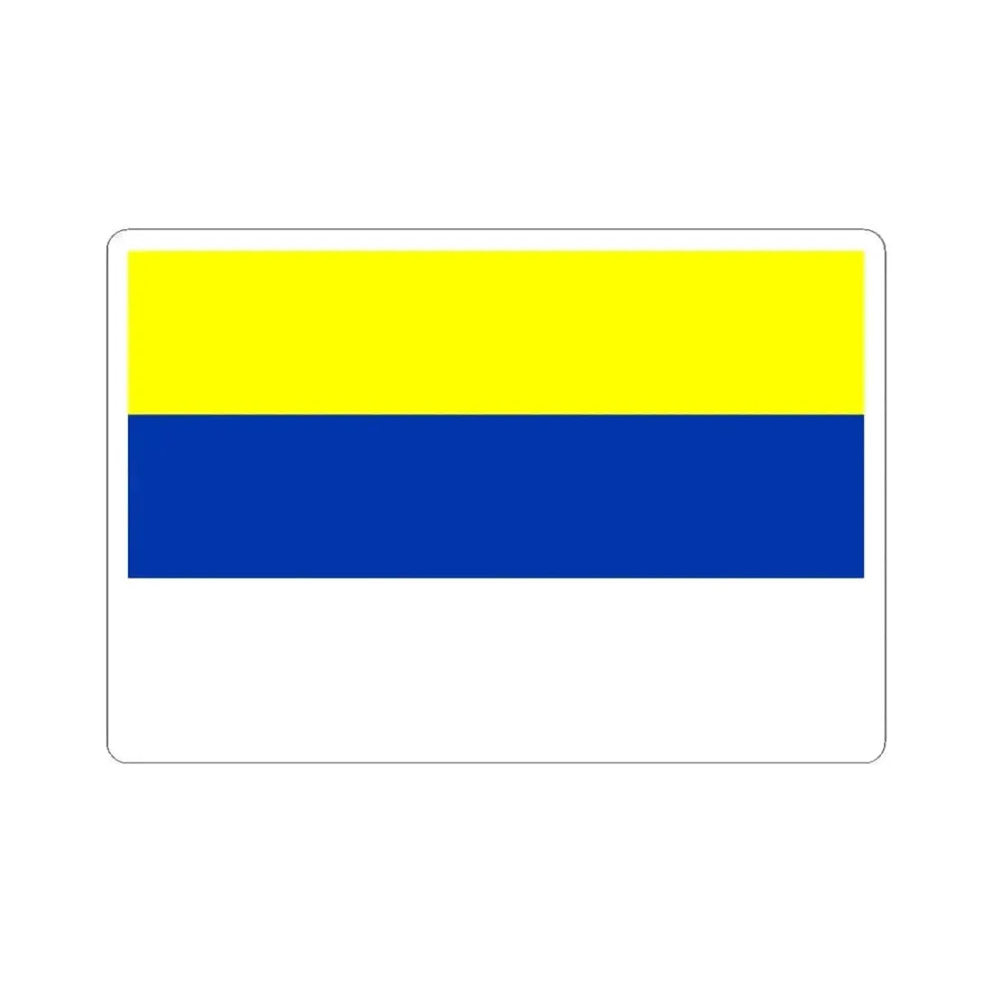 Flag of Ovalle Chile (Chile) STICKER Vinyl Kiss-Cut Decal 4 Inch White - The Sticker Space