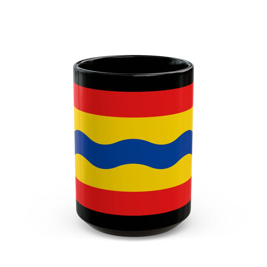 Flag of Overijssel Netherlands - Black Coffee Mug-15oz-The Sticker Space