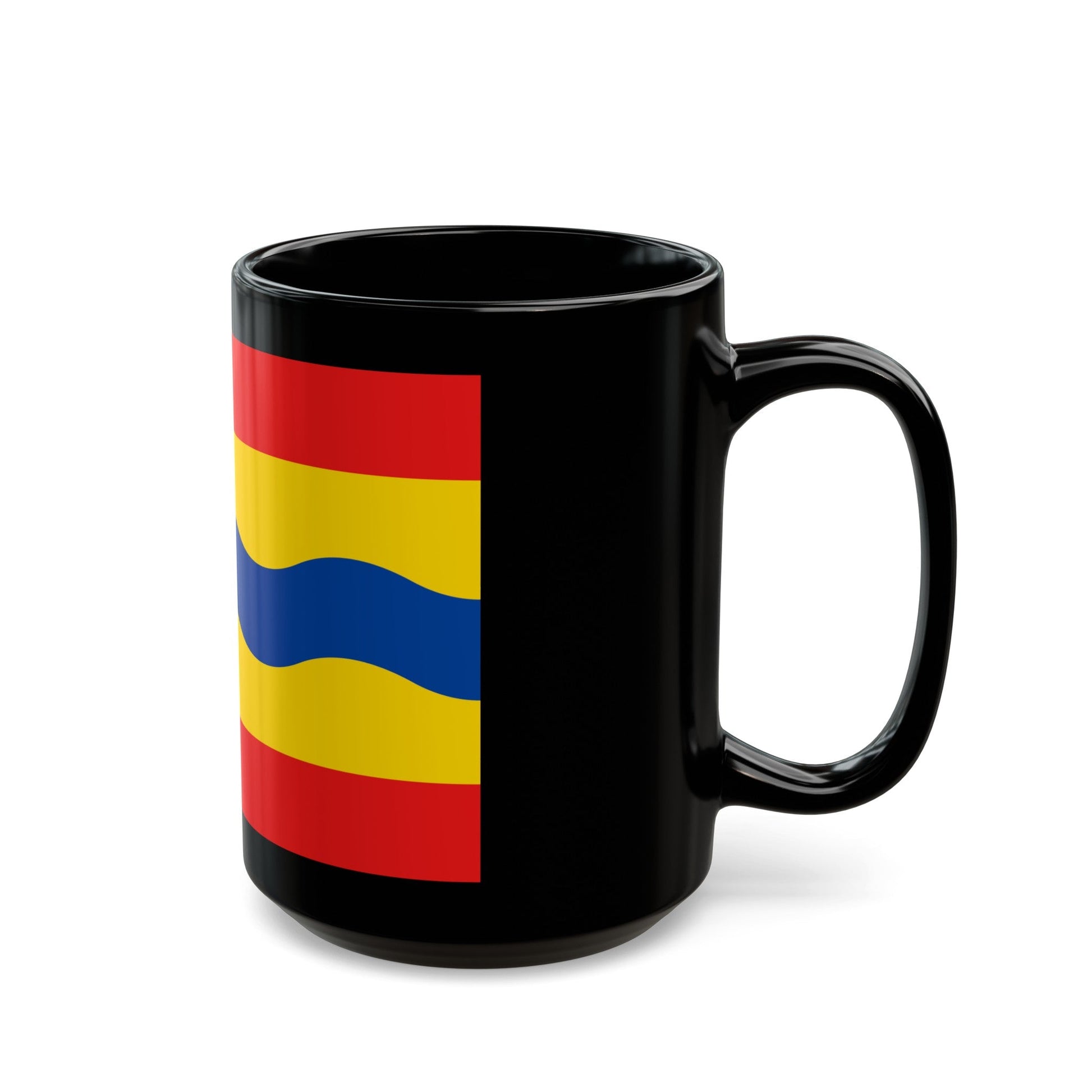 Flag of Overijssel Netherlands - Black Coffee Mug-The Sticker Space