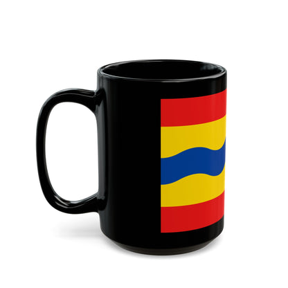 Flag of Overijssel Netherlands - Black Coffee Mug-The Sticker Space