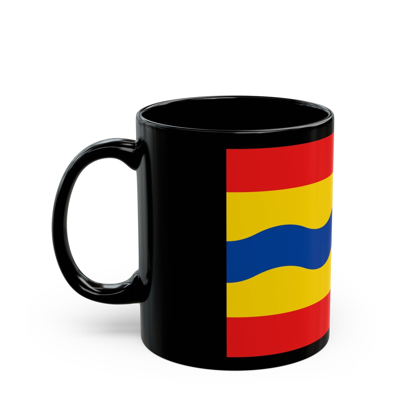 Flag of Overijssel Netherlands - Black Coffee Mug-The Sticker Space