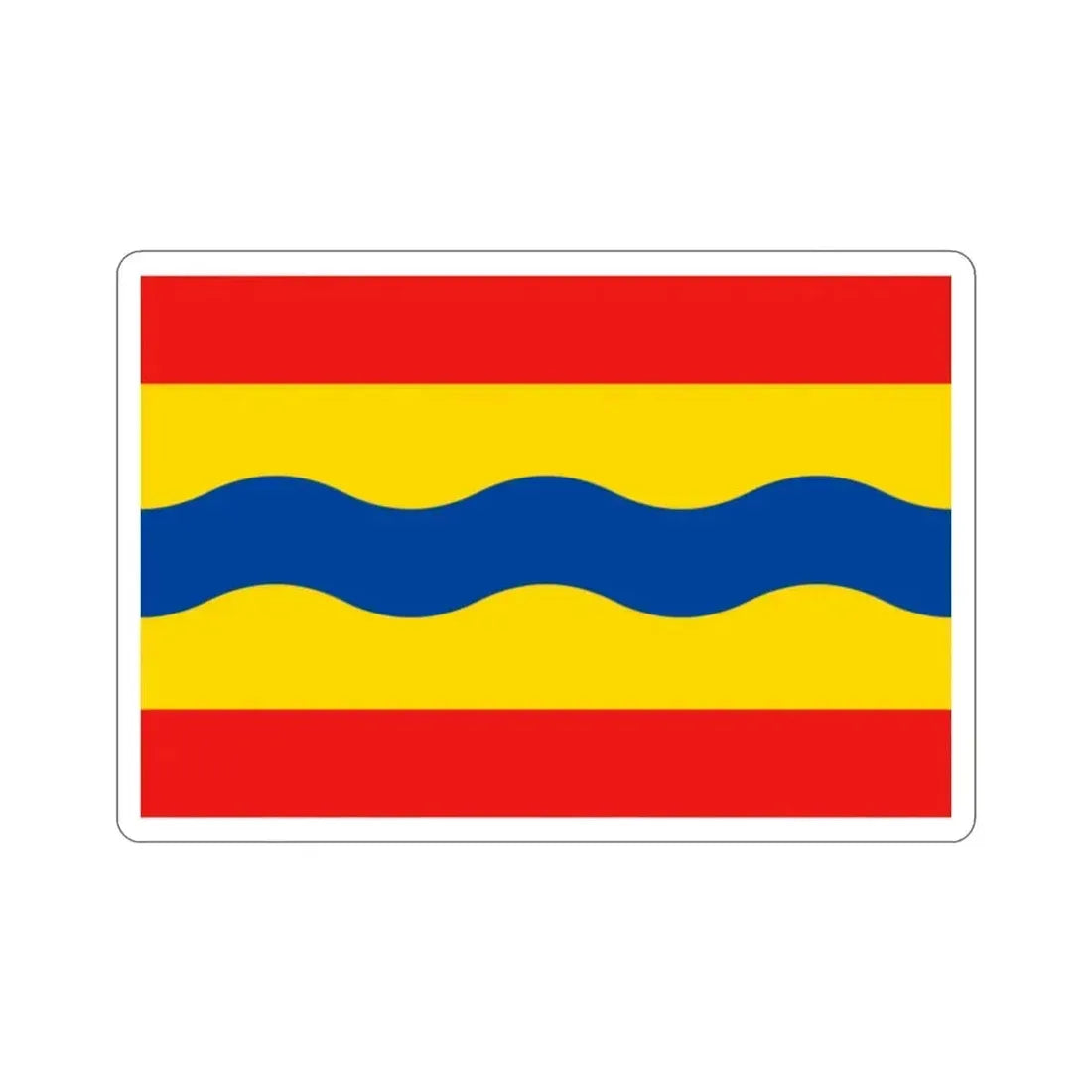 Flag of Overijssel Netherlands STICKER Vinyl Die-Cut Decal 2 Inch - The Sticker Space
