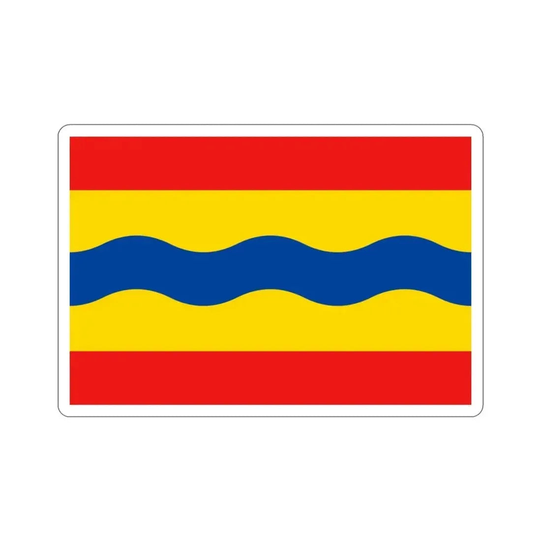 Flag of Overijssel Netherlands STICKER Vinyl Die-Cut Decal 3 Inch - The Sticker Space
