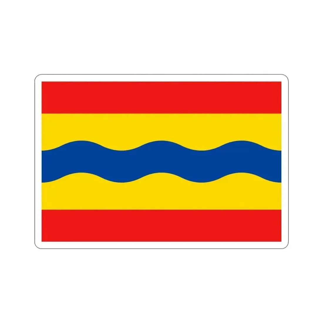 Flag of Overijssel Netherlands STICKER Vinyl Die-Cut Decal 4 Inch - The Sticker Space
