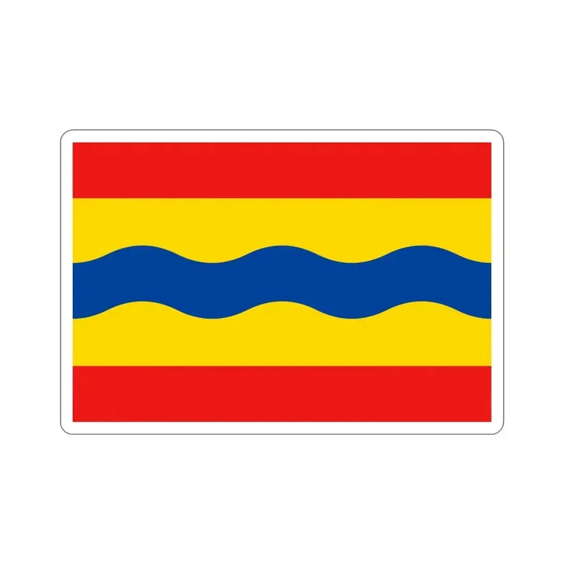 Flag of Overijssel Netherlands STICKER Vinyl Die-Cut Decal 5 Inch - The Sticker Space