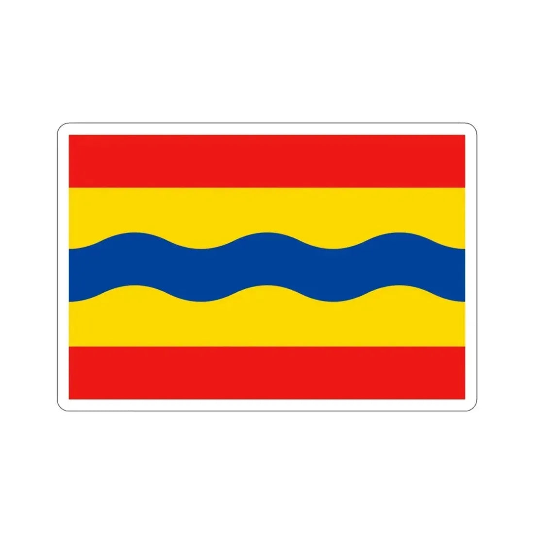 Flag of Overijssel Netherlands STICKER Vinyl Die-Cut Decal 6 Inch - The Sticker Space