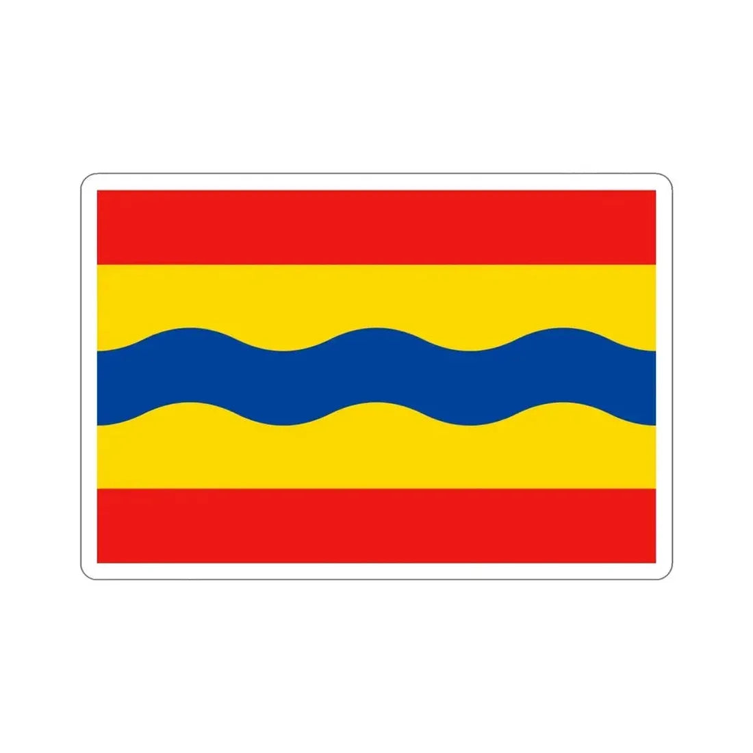 Flag of Overijssel Netherlands STICKER Vinyl Die-Cut Decal - The Sticker Space