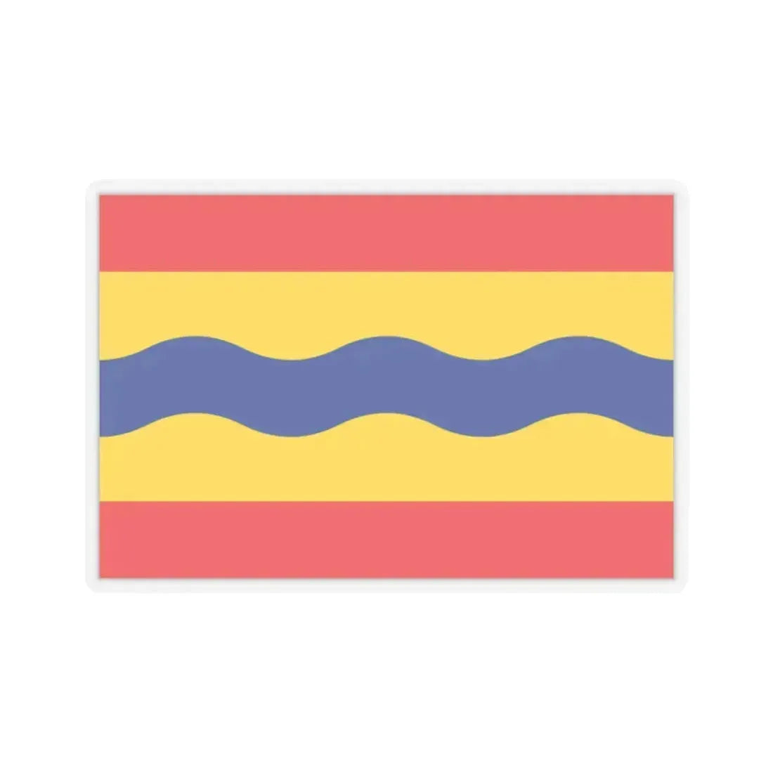 Flag of Overijssel Netherlands - STICKER Vinyl Kiss-Cut Decal 2 Inch Transparent - The Sticker Space
