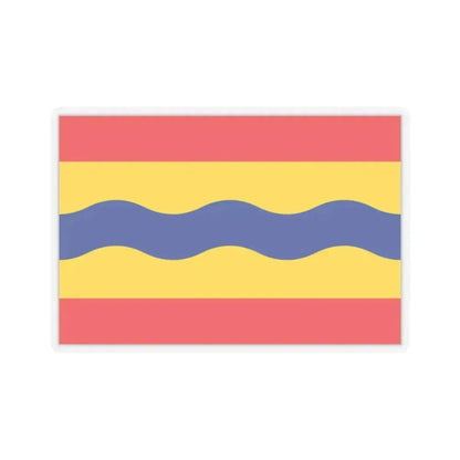 Flag of Overijssel Netherlands - STICKER Vinyl Kiss-Cut Decal 2 Inch Transparent - The Sticker Space