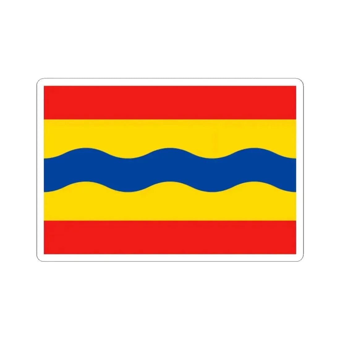 Flag of Overijssel Netherlands - STICKER Vinyl Kiss-Cut Decal 2 Inch White - The Sticker Space