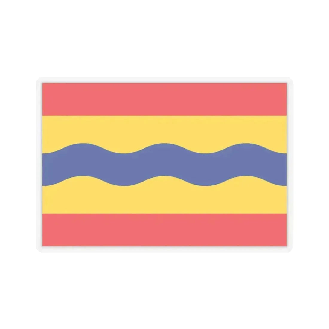 Flag of Overijssel Netherlands - STICKER Vinyl Kiss-Cut Decal 3 Inch Transparent - The Sticker Space