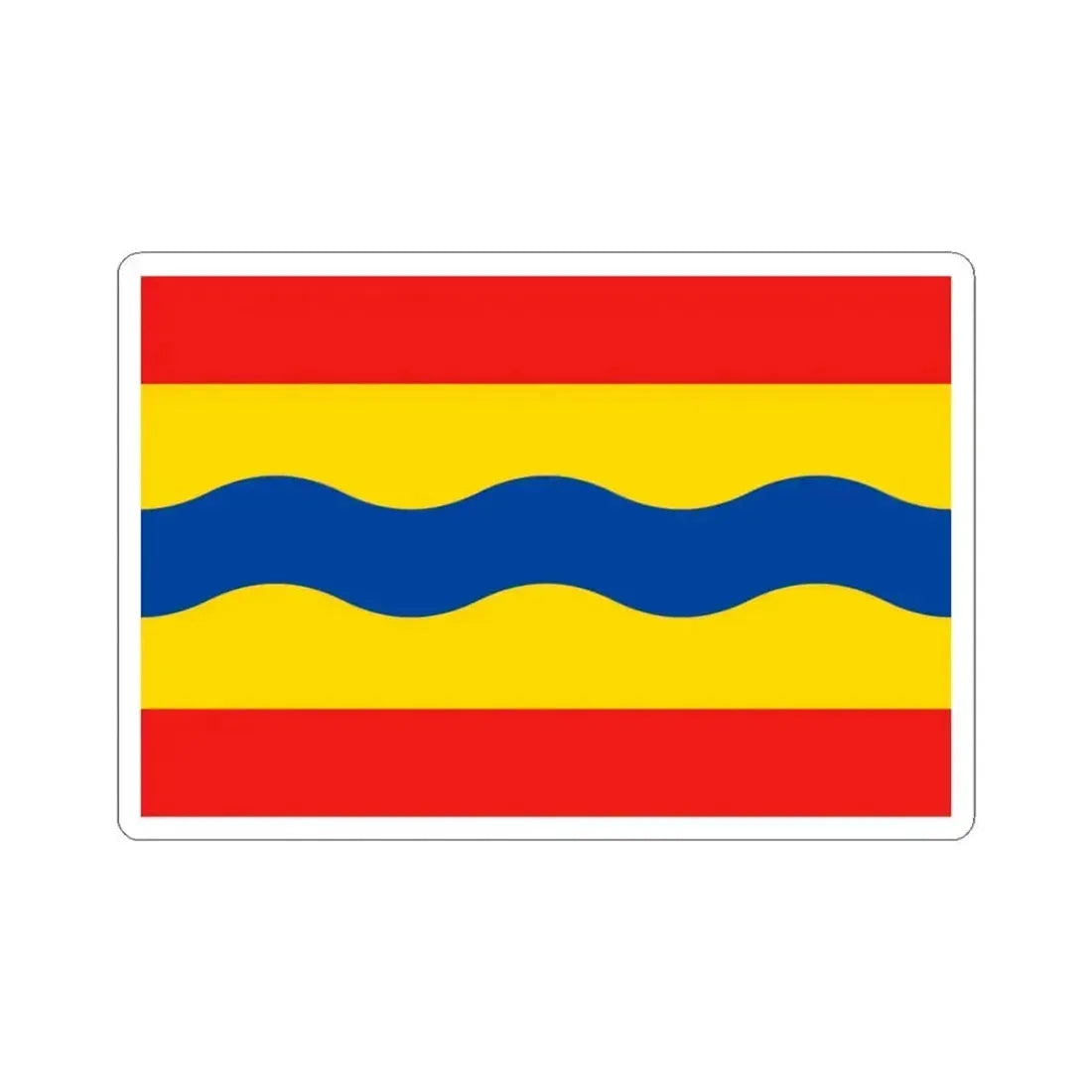 Flag of Overijssel Netherlands - STICKER Vinyl Kiss-Cut Decal 3 Inch White - The Sticker Space