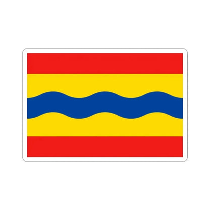 Flag of Overijssel Netherlands - STICKER Vinyl Kiss-Cut Decal 3 Inch White - The Sticker Space