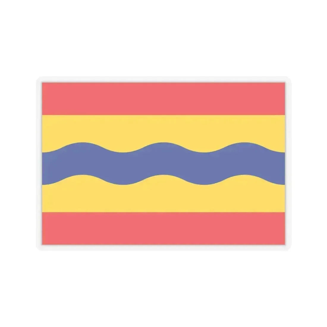 Flag of Overijssel Netherlands - STICKER Vinyl Kiss-Cut Decal 4 Inch Transparent - The Sticker Space