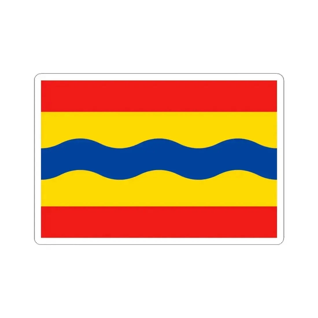 Flag of Overijssel Netherlands - STICKER Vinyl Kiss-Cut Decal 4 Inch White - The Sticker Space