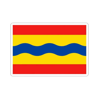 Flag of Overijssel Netherlands - STICKER Vinyl Kiss-Cut Decal 4 Inch White - The Sticker Space