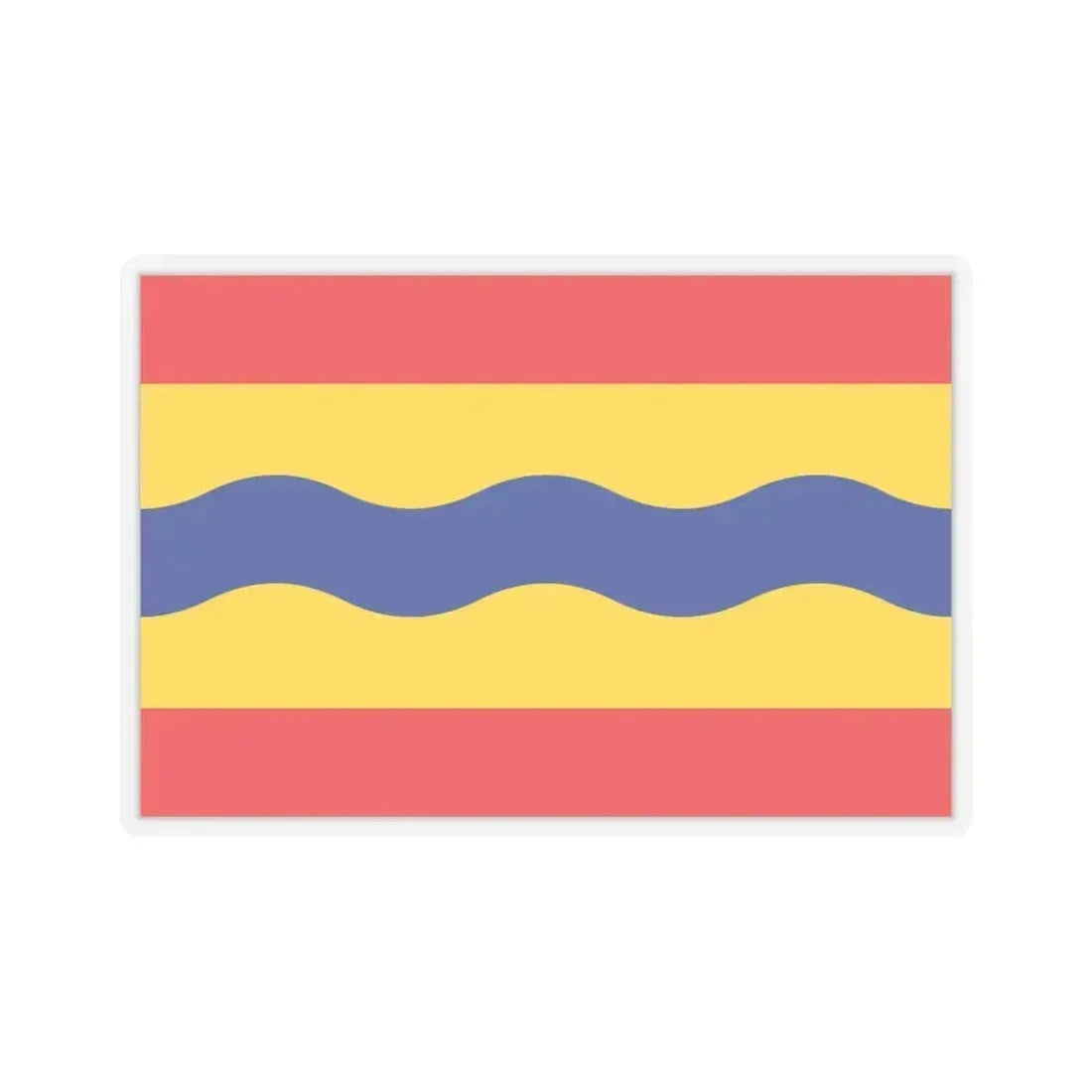 Flag of Overijssel Netherlands - STICKER Vinyl Kiss-Cut Decal 6 Inch Transparent - The Sticker Space