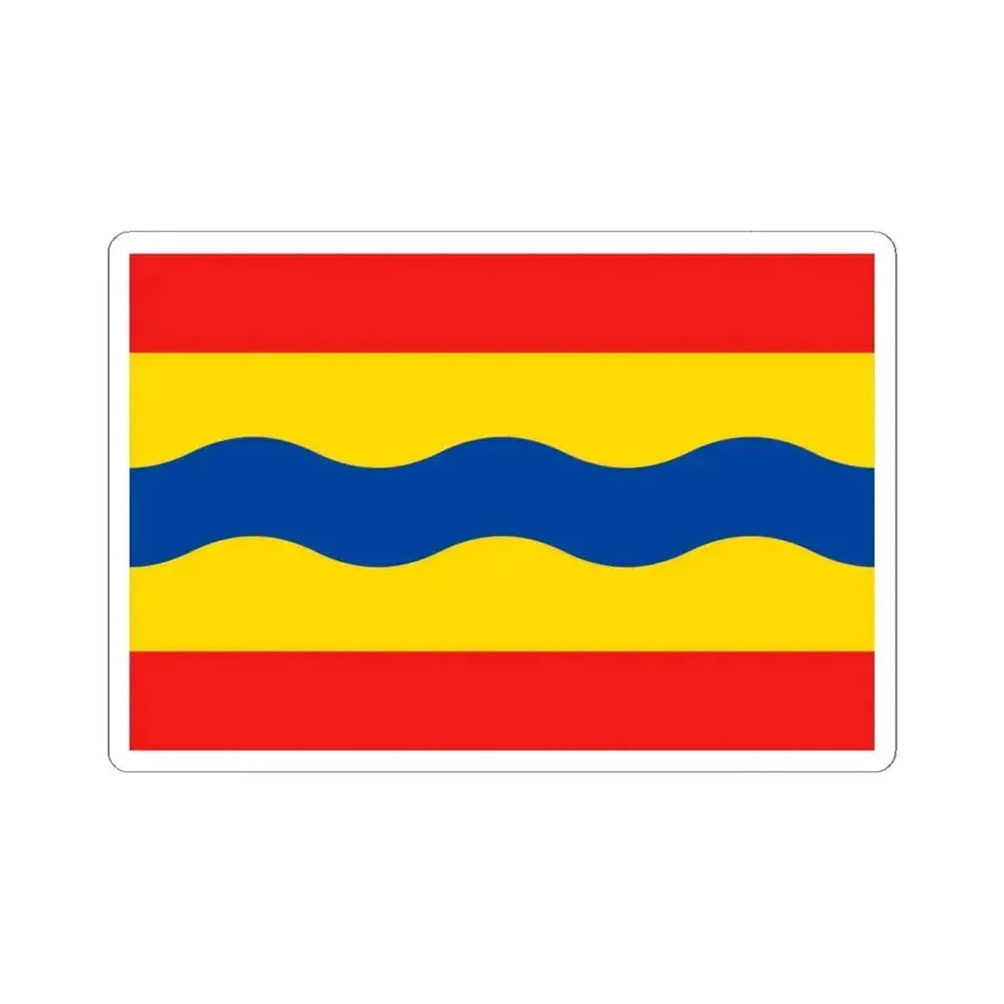 Flag of Overijssel Netherlands - STICKER Vinyl Kiss-Cut Decal 6 Inch White - The Sticker Space