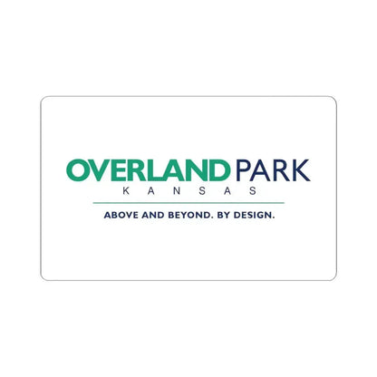 Flag of Overland Park Kansas (United States) STICKER Vinyl Kiss-Cut Decal 6 Inch White - The Sticker Space