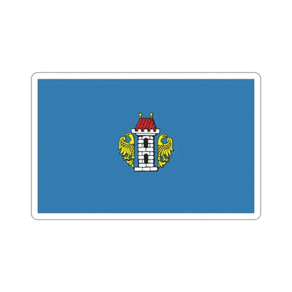 Flag of Oświęcim Poland STICKER Vinyl Die-Cut Decal 3 Inch - The Sticker Space