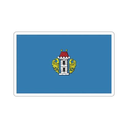 Flag of Oświęcim Poland STICKER Vinyl Die-Cut Decal 3 Inch - The Sticker Space