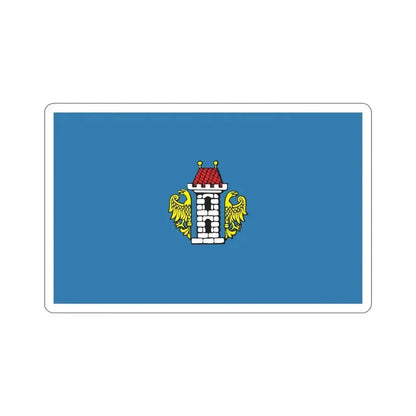 Flag of Oświęcim Poland STICKER Vinyl Die-Cut Decal 4 Inch - The Sticker Space