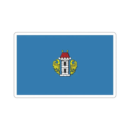 Flag of Oświęcim Poland STICKER Vinyl Die-Cut Decal 4 Inch - The Sticker Space