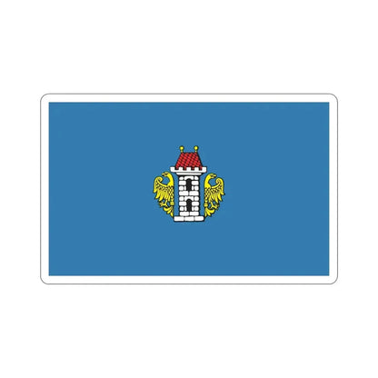 Flag of Oświęcim Poland STICKER Vinyl Die-Cut Decal 6 Inch - The Sticker Space