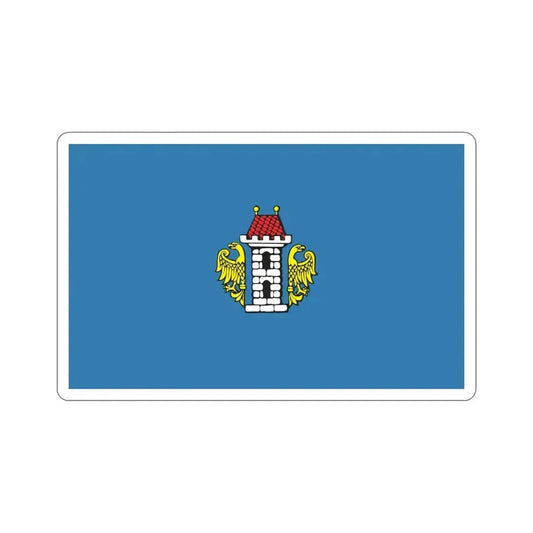 Flag of Oświęcim Poland STICKER Vinyl Die-Cut Decal 6 Inch - The Sticker Space
