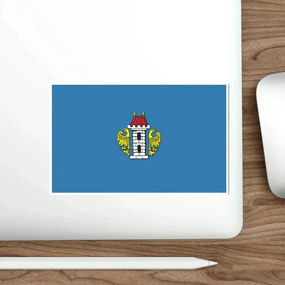 Flag of Oświęcim Poland STICKER Vinyl Die-Cut Decal - The Sticker Space