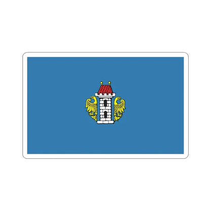Flag of Oświęcim Poland STICKER Vinyl Die-Cut Decal - The Sticker Space