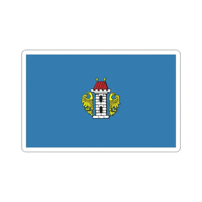 Flag of Oświęcim Poland STICKER Vinyl Die-Cut Decal - The Sticker Space