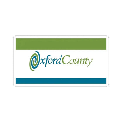 Flag of Oxford County Canada (Canada) STICKER Vinyl Kiss-Cut Decal 4 Inch White - The Sticker Space