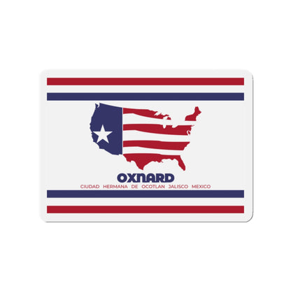 Flag of Oxnard California - Die-Cut Magnet-2" x 2"-The Sticker Space