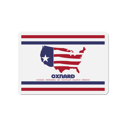 Flag of Oxnard California - Die-Cut Magnet-3" x 3"-The Sticker Space