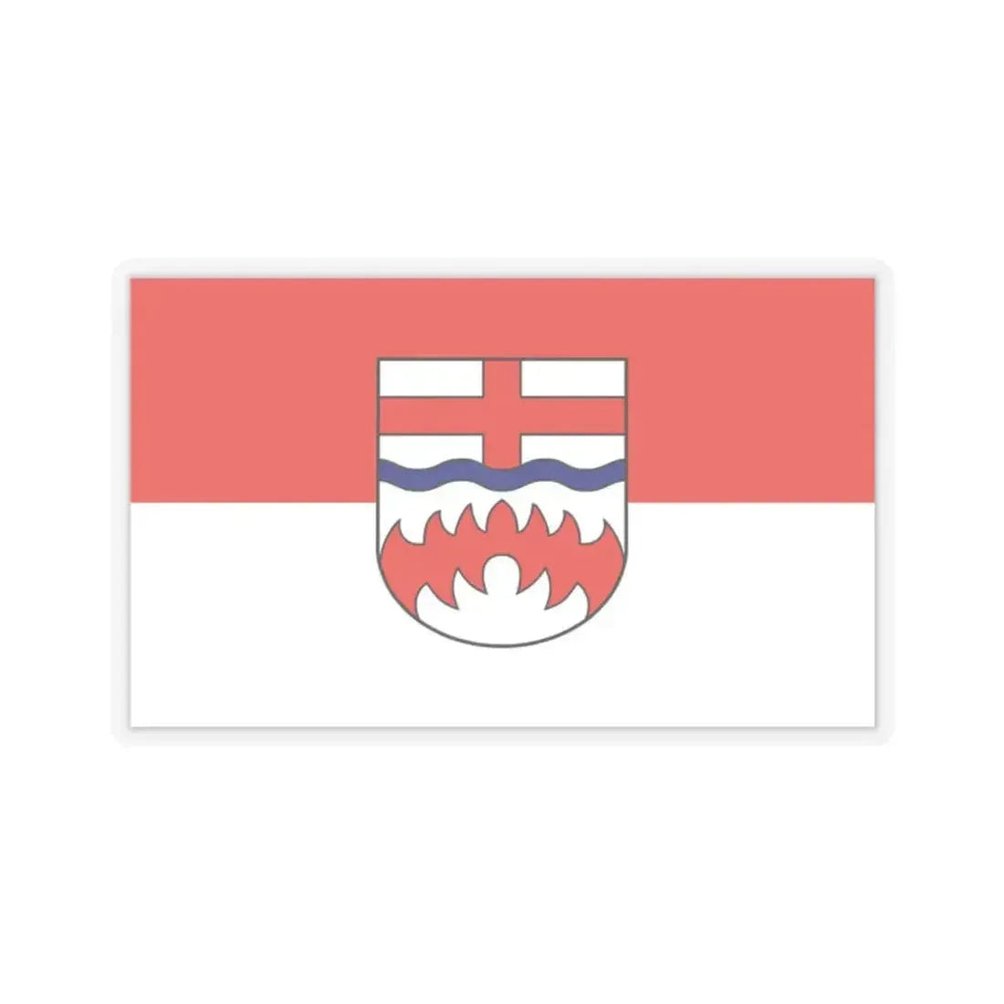 Flag of Paderborn Germany - STICKER Vinyl Kiss-Cut Decal 2 Inch Transparent - The Sticker Space
