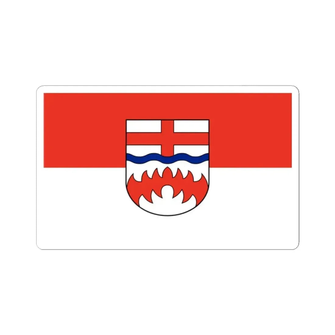 Flag of Paderborn Germany - STICKER Vinyl Kiss-Cut Decal 2 Inch White - The Sticker Space