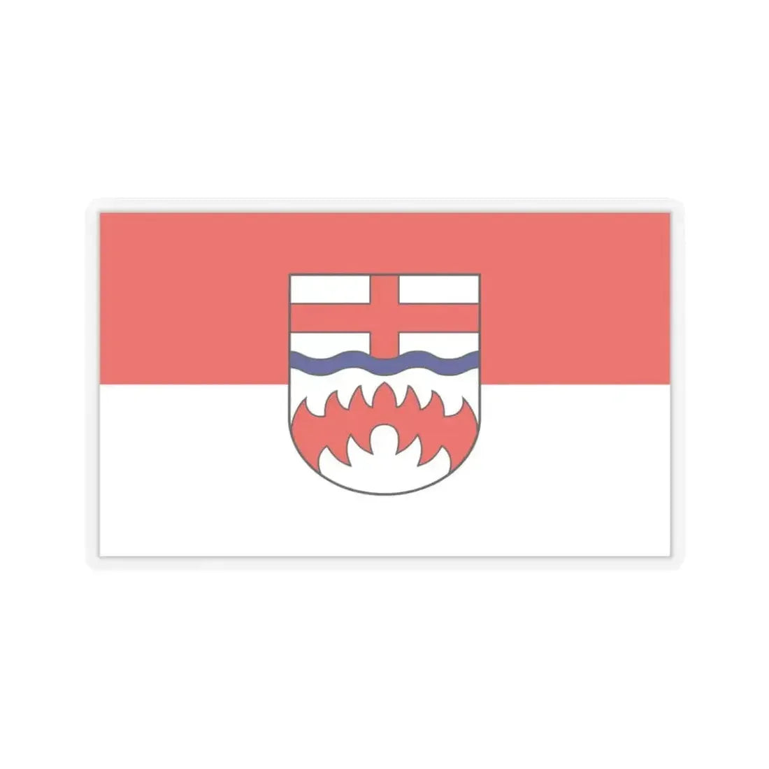Flag of Paderborn Germany - STICKER Vinyl Kiss-Cut Decal 3 Inch Transparent - The Sticker Space