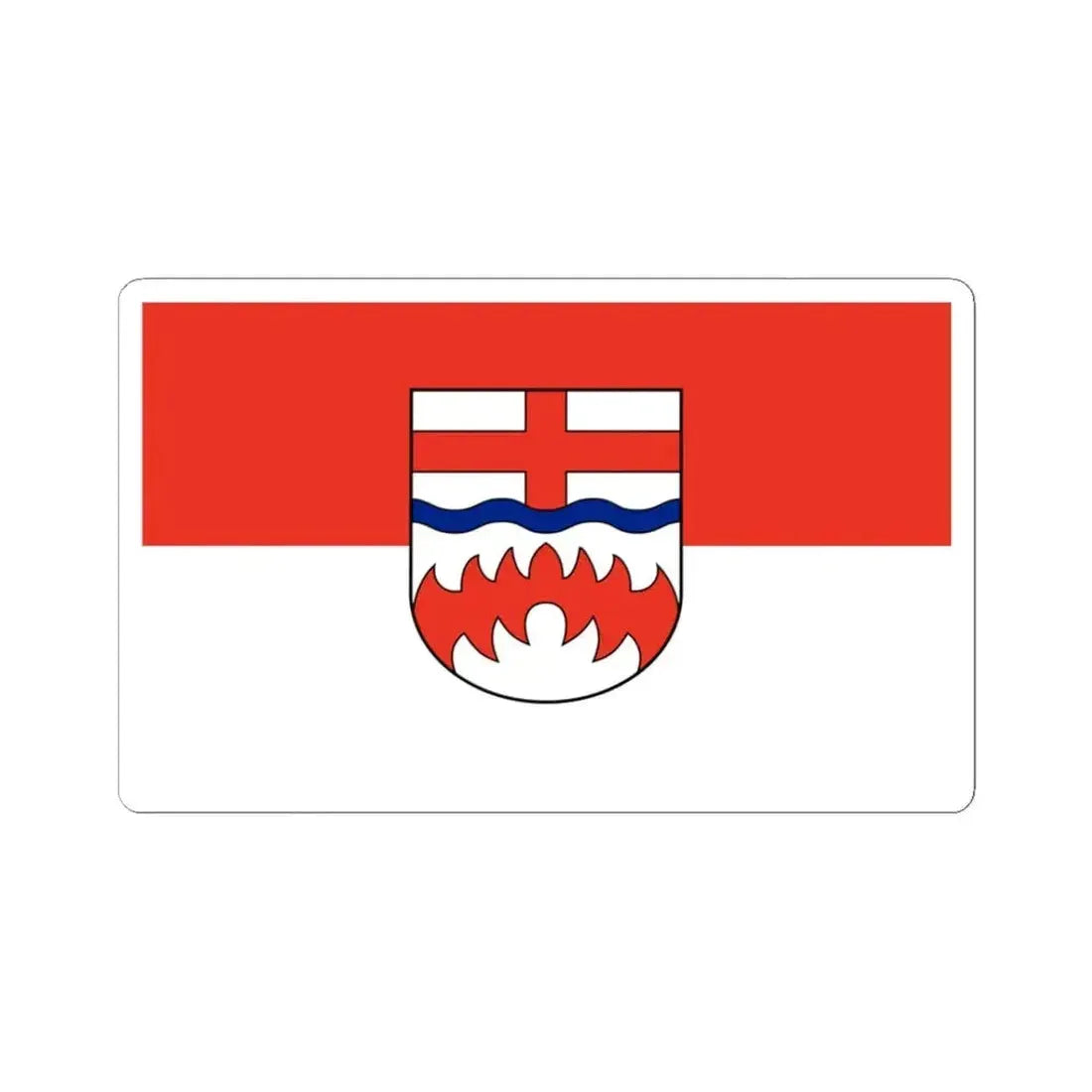 Flag of Paderborn Germany - STICKER Vinyl Kiss-Cut Decal 3 Inch White - The Sticker Space