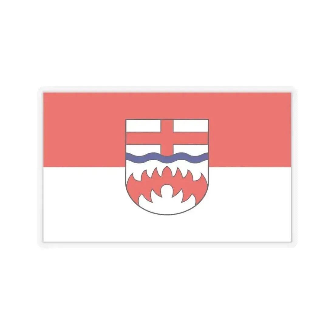Flag of Paderborn Germany - STICKER Vinyl Kiss-Cut Decal 4 Inch Transparent - The Sticker Space