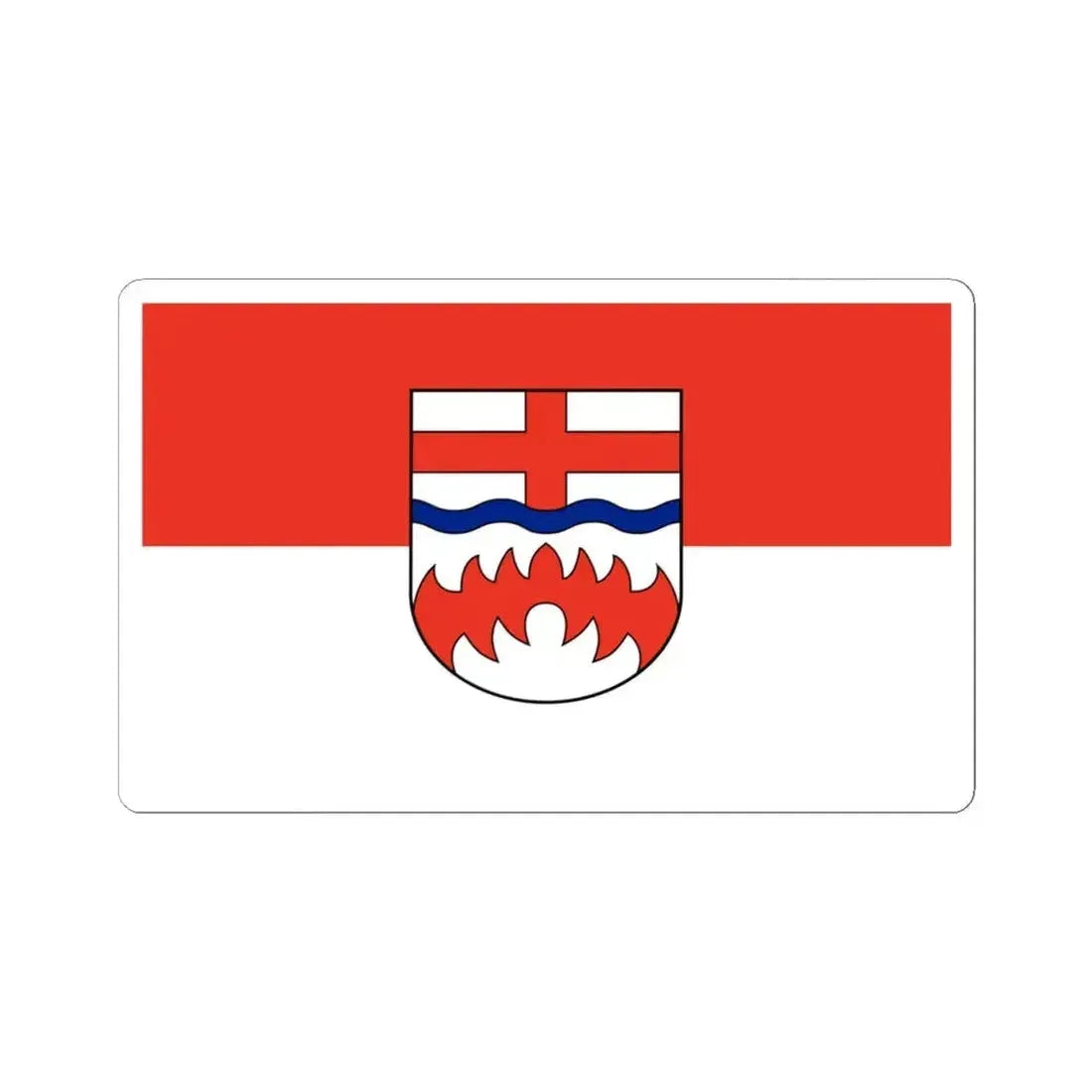 Flag of Paderborn Germany - STICKER Vinyl Kiss-Cut Decal 4 Inch White - The Sticker Space